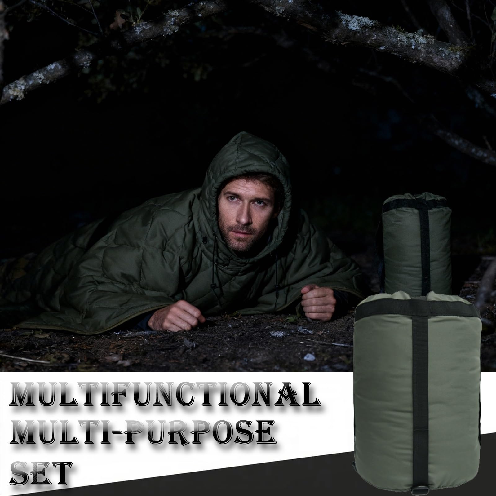 Outdoor Hunting Blanket - Doublure camouflage tactique Poncho, doublure isolante,