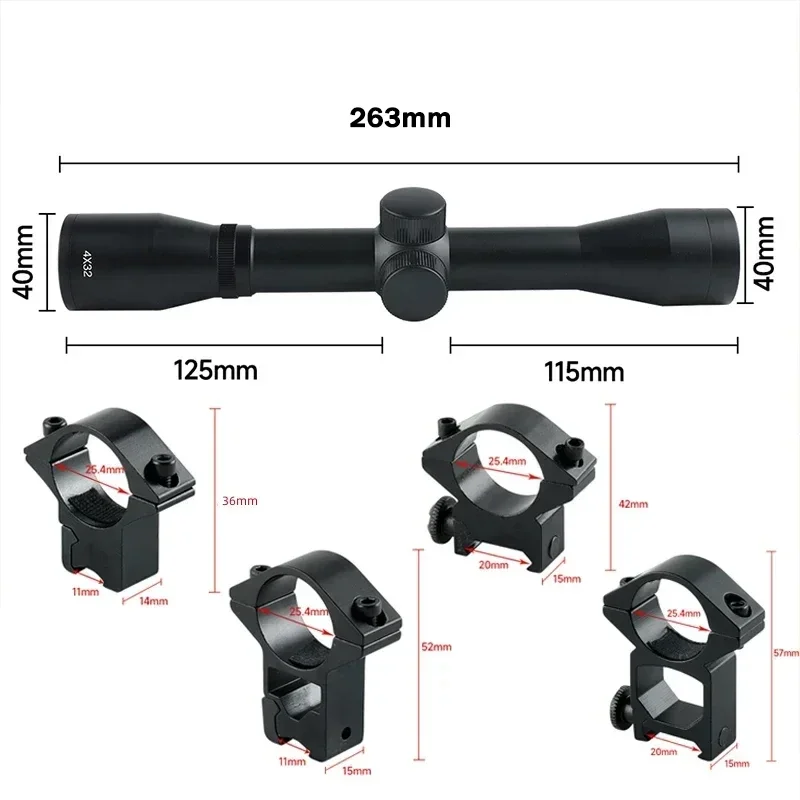 2-6X32AOE arbalète court lunet - Crossbow Scope Sight avis et prix