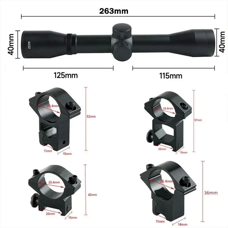 Lunette de visée tactique 4x32 - Crossbow Scope Sight avis et prix