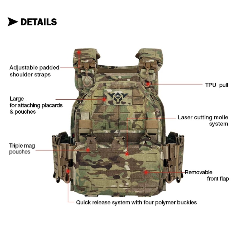 Gilet tactique YAKEDA 6094 dét - Outdoor Hunting Vest avis et prix