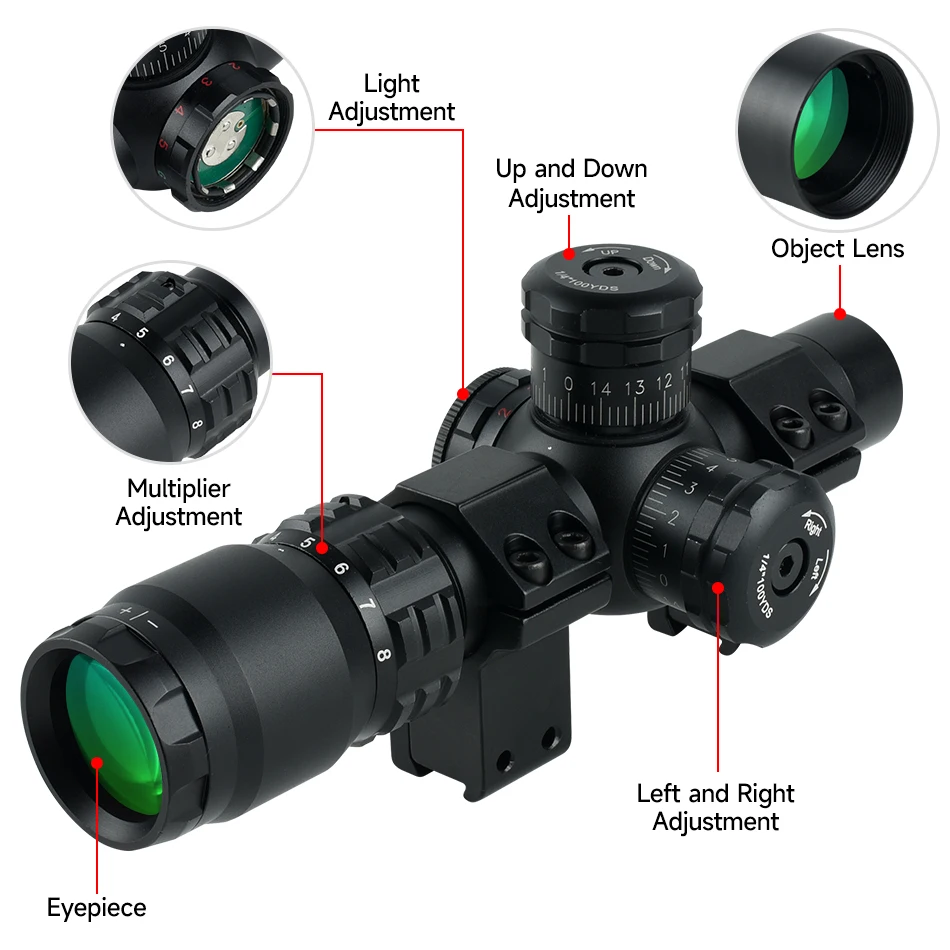2-8x20IR lunette de chasse por - Crossbow Scope Sight avis et prix