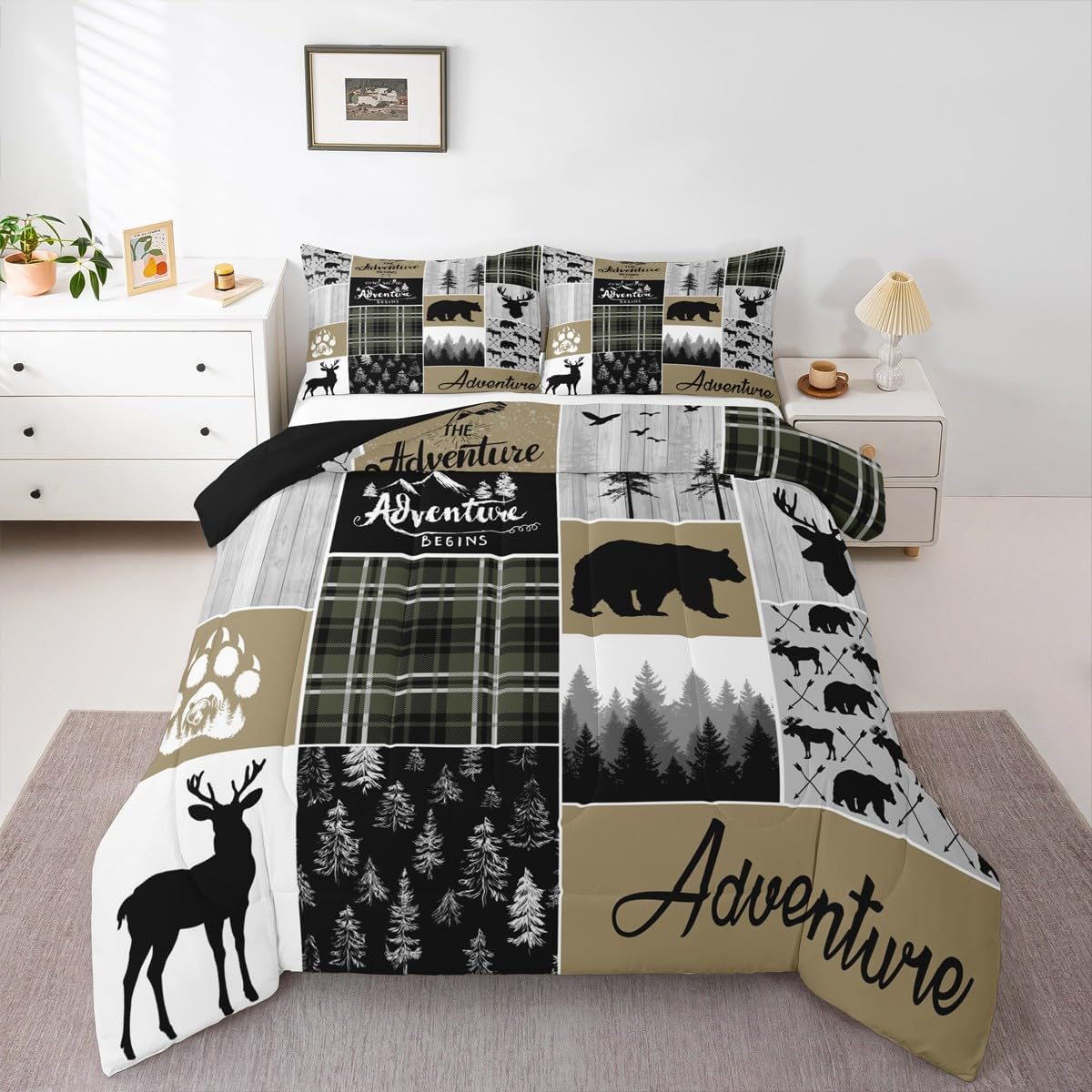 Ensemble de housse de couette  - Hunting And Camping In Forest avis et prix
