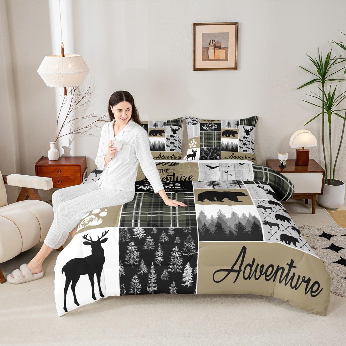 Ensemble de housse de couette  - Hunting And Camping In Forest avis et prix
