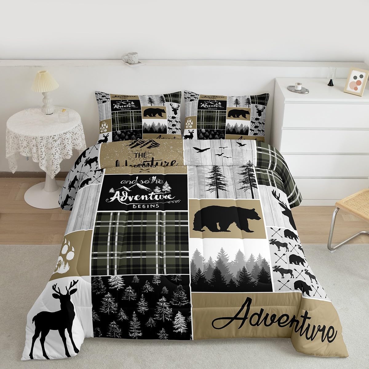 Ensemble de housse de couette  - Hunting And Camping In Forest avis et prix